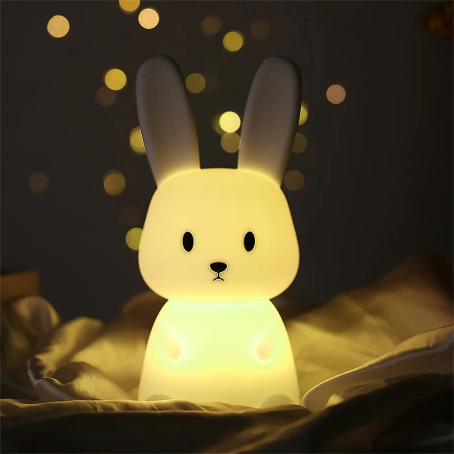 Veilleuse en silicone jaune