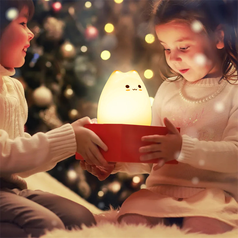 Veilleuse chat noël 