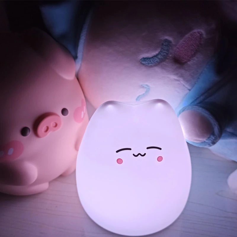 Veilleuse chat LED