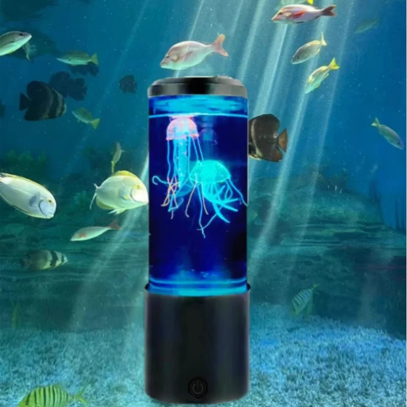 Veilleuse méduse bleu