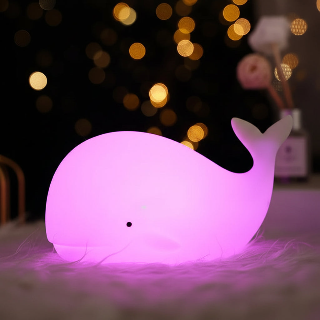 Veilleuse baleine rose