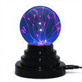 Veilleuse boule plasma bleu/rouge