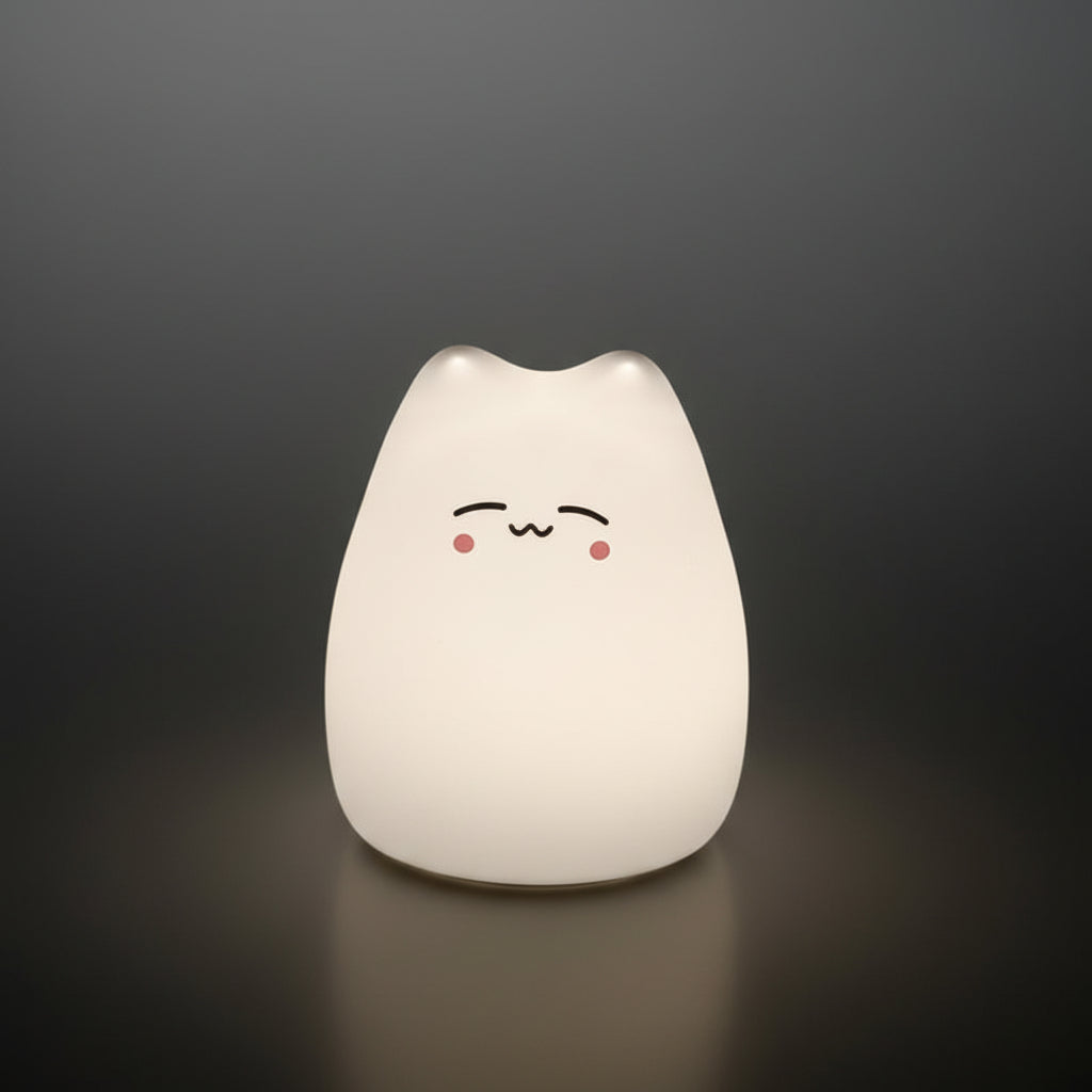 Veilleuse chat yeux fermer 