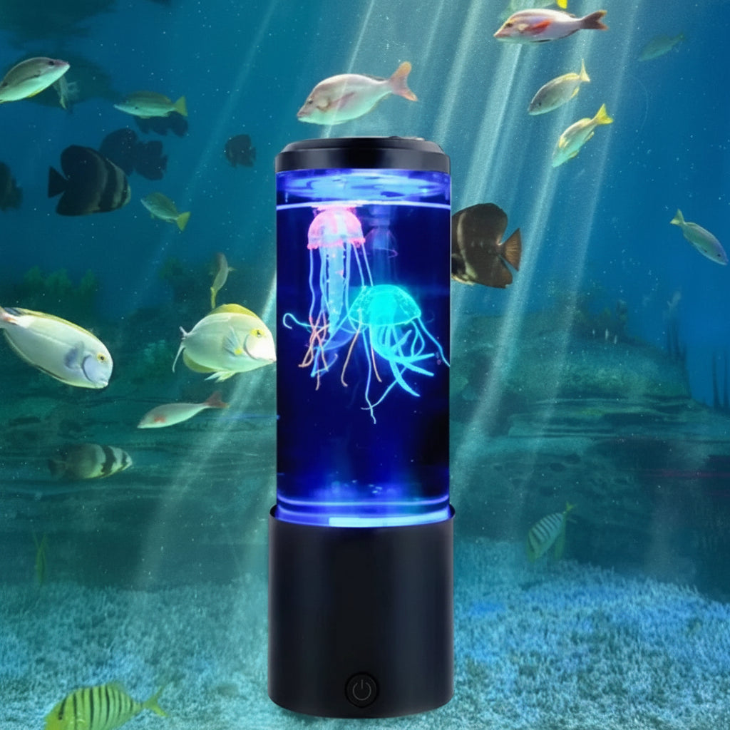 Veilleuse méduse bleu